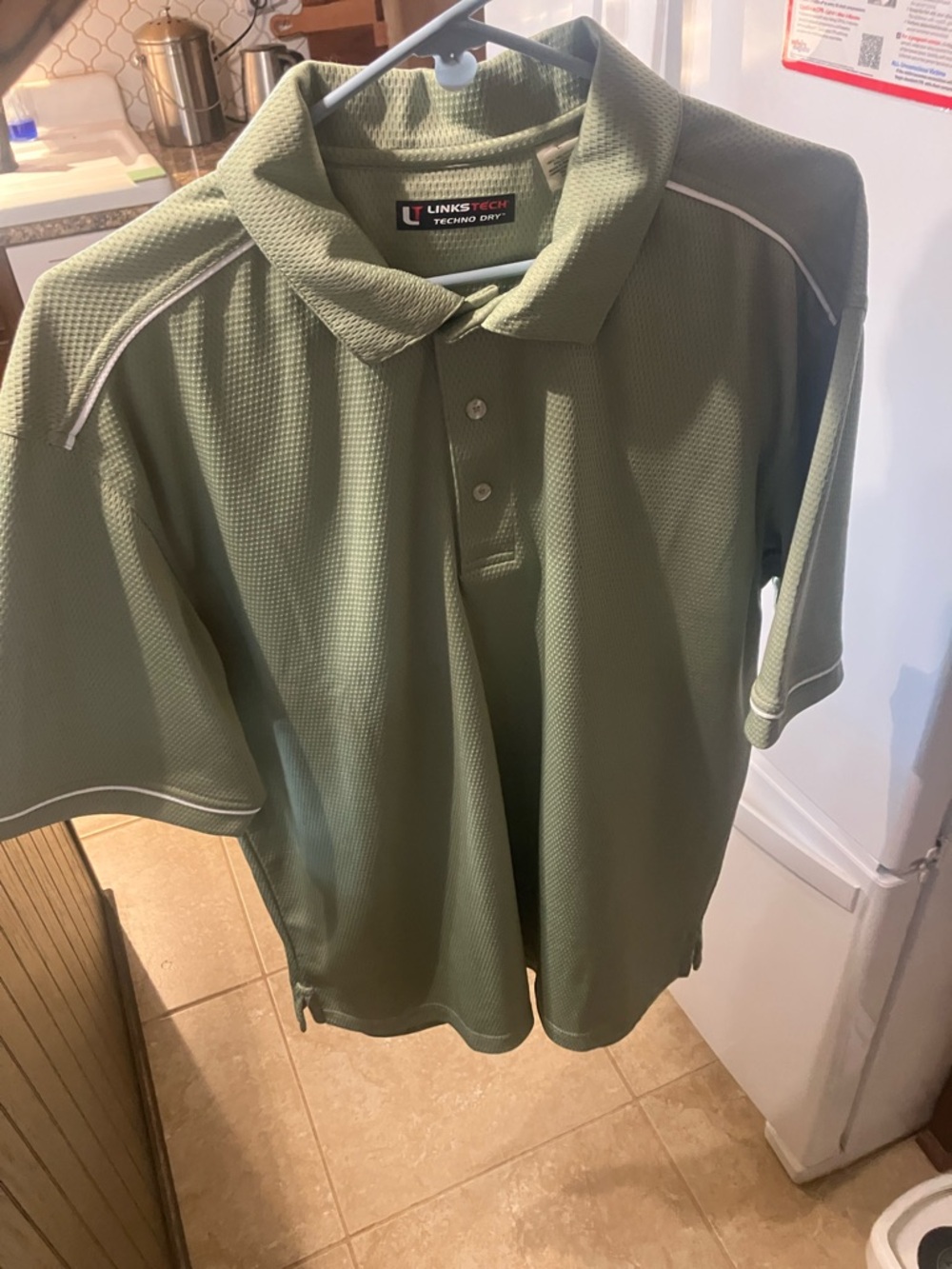 Light Green LinksTech Men’s Polo Shirt - Performance Mesh